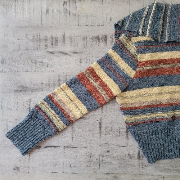 Parkhurst Multi Color Striped Open Front Cardigan Sweater XL - Picture 7 of 16